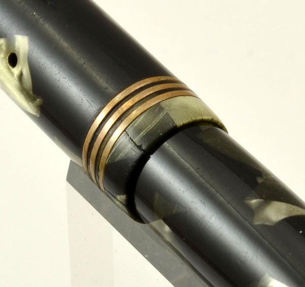 Mabie Todd (USA) Swan Self-Filler - Grey Marble, Full Flex #2 Nib